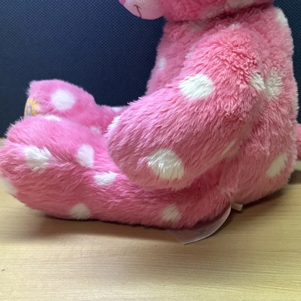 Build A Bear Pink Polka Dot Disney Minnie Mouse W/Bow Plush Stuffed Animal